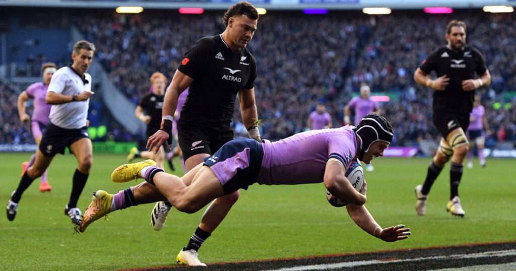 All Blacks 2025 Scotland Test action