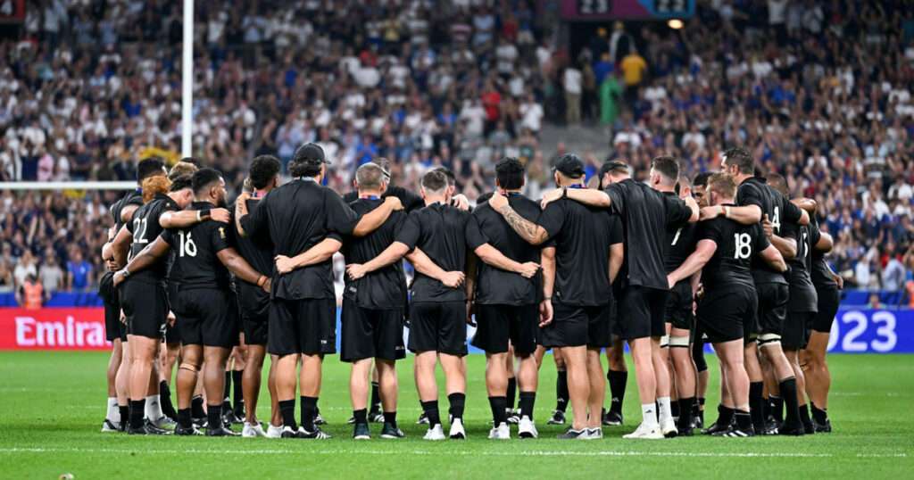 All Blacks captain 2025 leadership huddle