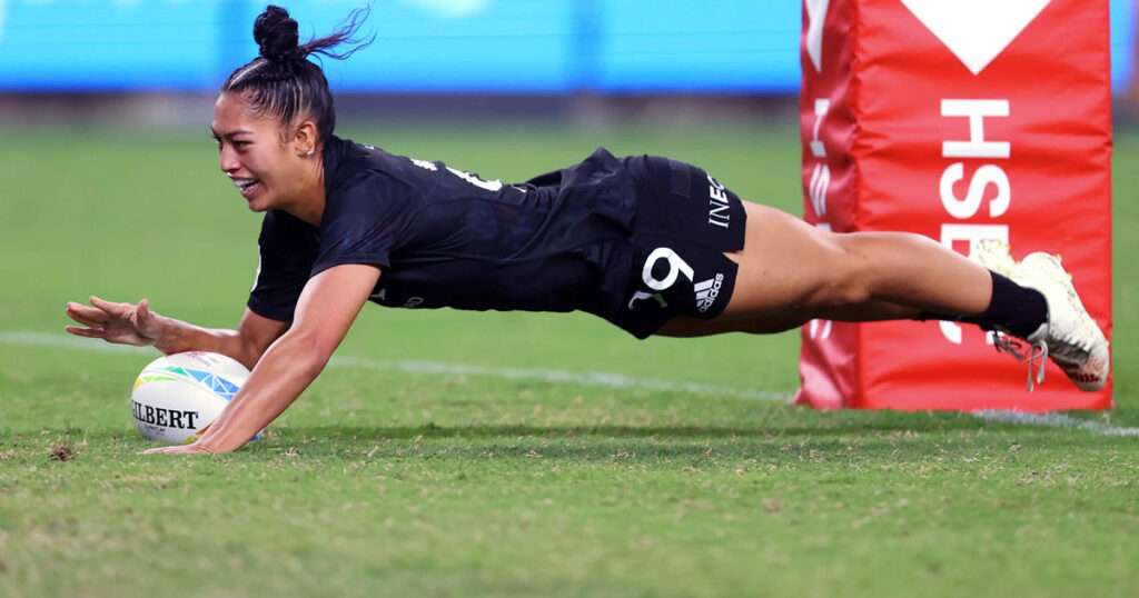 Black Ferns kicking 2025 goal-kick action