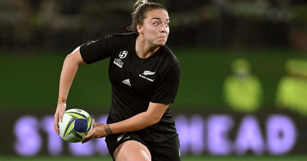 Black Ferns World Cup backline 2025 action