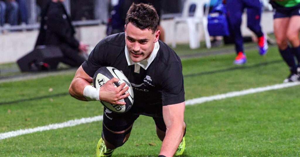 All Blacks celebrate 500th Test win against France in Dunedin, 2025